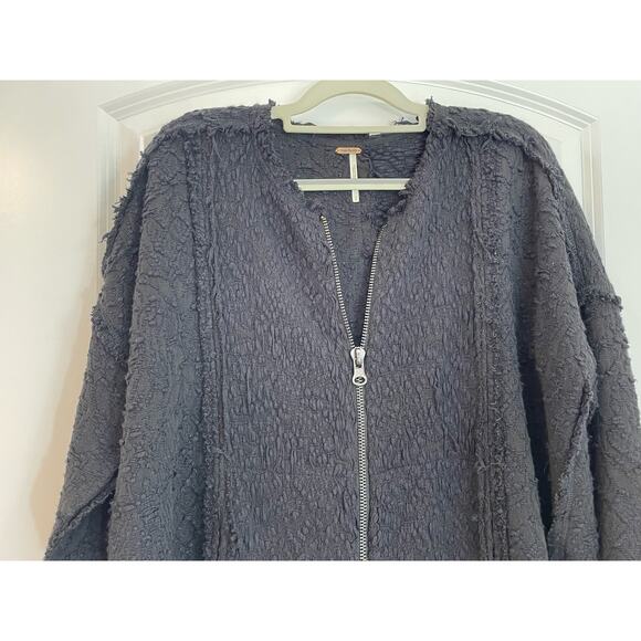 Free People Jacket Small Black Fringe Whimsygoth Festival Club Witchcore - Picture 2 of 7